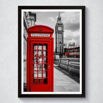 Quadro Decorativo Com Moldura Cabine Telefônica Londres