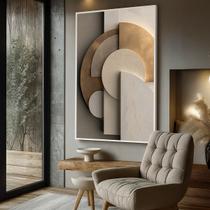 Quadro Decorativo com Moldura Caixa Geométrico Mármore para parede Sala, Quarto e Escritório Quadro Decorativo com Moldura Caixa Geométrico Mármore para parede Sala, Quarto e Escritório