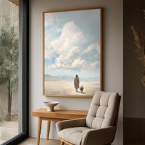 Quadro Decorativo com Moldura Caixa Jesus Deserto para parede Sala, Quarto e Escritório Quadro Decorativo com Moldura Caixa Jesus Deserto para parede Sala, Quarto e Escritório