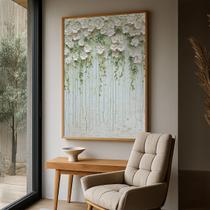 Quadro Decorativo com Moldura Caixa Ramos de Flores para parede Sala, Quarto e Escritório Quadro Decorativo com Moldura Caixa Ramos de Flores para parede Sala, Quarto e Escritório