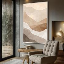 Quadro Decorativo com Moldura Caixa Tons Terrosos para parede Sala, Quarto e Escritório