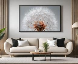 Quadro Decorativo com Moldura Dente de Leao para Sala Quarto e Escritório Horizontal Quadro Decorativo com Moldura Dente de Leao para Sala Quarto e Escritório Horizontal