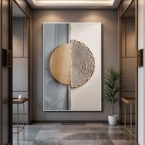 Quadro Decorativo com Moldura e Acrilico Cristal semelhante Vidro Abstrato Luxo Dourado para Sala de estar, Quarto, Hall e Escritório Quadro Decorativo com Moldura e Acrilico Cristal semelhante Vidro Abstrato Luxo Dourado para Sala de estar, Quarto, Hall e Escritório