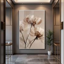 Quadro Decorativo com Moldura e Acrilico Cristal semelhante Vidro Arte Botânica Minimalista para Sala de estar, Quarto, Hall e Escritório Quadro Decorativo com Moldura e Acrilico Cristal semelhante Vidro Arte Botânica Minimalista para Sala de estar, Quarto, Hall e Escritório