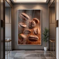 Quadro Decorativo com Moldura e Acrilico Cristal semelhante Vidro Grãos de Café para Sala de estar, Quarto, Hall e Escritório Quadro Decorativo com Moldura e Acrilico Cristal semelhante Vidro Grãos de Café para Sala de estar, Quarto, Hall e Escritório