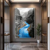 Quadro Decorativo com Moldura e Acrilico Cristal semelhante Vidro Rio Azul Canion para Sala de estar, Quarto, Hall e Escritório Quadro Decorativo com Moldura e Acrilico Cristal semelhante Vidro Rio Azul Canion para Sala de estar, Quarto, Hall e Escritório