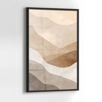 Quadro Decorativo com Moldura e Acrilico Cristal semelhante Vidro Tons Terrosos para Sala de estar, Quarto, Hall e Escritório Quadro Decorativo com Moldura e Acrilico Cristal semelhante Vidro Tons Terrosos para Sala de estar, Quarto, Hall e Escritório