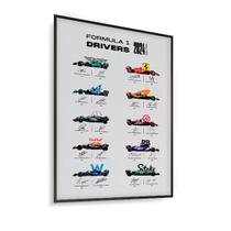 Quadro Decorativo Com Moldura Fórmula 1 F1 Pilotos Drivers Equipes Carros 2024