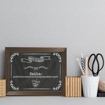 Quadro Decorativo com Moldura Marrom Senha WiFi 33x43cm Quadro Decorativo com Moldura Marrom Senha WiFi 33x43cm