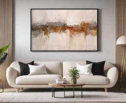 Quadro Decorativo com Moldura Rustico Abstrato para Sala de Estar, Quarto e Escritório, Hall Horizontal Quadro Decorativo com Moldura Rustico Abstrato para Sala de Estar, Quarto e Escritório, Hall Horizontal