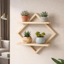 Quadro decorativo com prateleira dupla Quadro decorativo com prateleira dupla