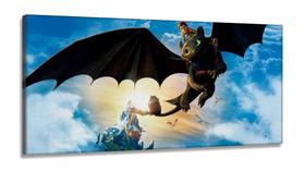 Quadro Decorativo Como Treinar Seu Dragao2 em Tecido Canvas 130x60 Cm Quadro Decorativo Como Treinar Seu Dragao2 em Tecido Canvas 130x60 Cm