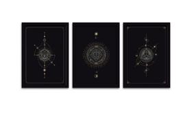 Quadro Decorativo Composição Trio astrologia"