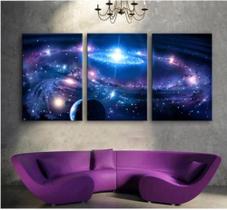 Quadro Decorativo Composição Trio Cores e espaço"