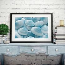 Quadro Decorativo Conchas Azuis - 60x48cm Quadro Decorativo Conchas Azuis - 60x48cm