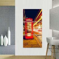 Quadro decorativo Conjunto Vertical Telefone Luzes Londres