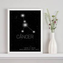 Quadro Decorativo Constelação Signo Câncer 45x34cm