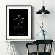 Quadro Decorativo Constelação Signo Libra - 60x48cm Quadro Decorativo Constelação Signo Libra - 60x48cm