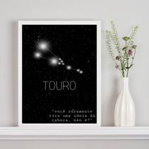Quadro Decorativo Constelação Signo Touro 33x24cm - com vidro Quadro Decorativo Constelação Signo Touro 33x24cm - com vidro