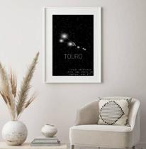 Quadro Decorativo Constelação Signo Touro - 60X48Cm Quadro Decorativo Constelação Signo Touro - 60X48Cm