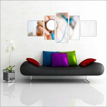 Quadro Decorativo Consultórios Médicos Medicina Mosaico 5 Peças T1