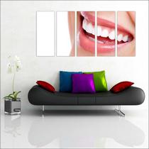 Quadro Decorativo Consultórios Odontológicos Dentista 5 Peças GG4