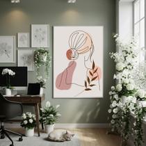 Quadro Decorativo Contorno Da Calma 70x50cm Mold Branca