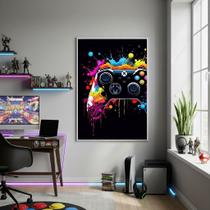 Quadro Decorativo Controle Xbox-70X50Cm Mold Preta