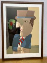 Quadro Decorativo Conversa com Papagaio de Inos Corradin Quadro Decorativo Conversa com Papagaio de Inos Corradin