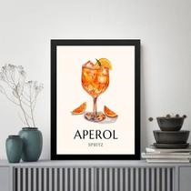 Quadro Decorativo Coquetel Alcoolico 33x24cm - com vidro Quadro Decorativo Coquetel Alcoolico 33x24cm - com vidro