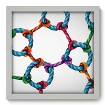 Quadro Decorativo - Cordas - 33cm x 33cm - 304qddb