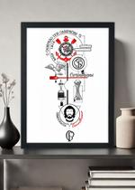 Quadro Decorativo Corinthians Democracia Corinthiana - Com vidro Quadro Decorativo Corinthians Democracia Corinthiana - Com vidro