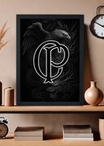 Quadro Decorativo Corinthians meu gaviao idolo - Com Vidro Tamanho:21cm x 30cm (A4)
