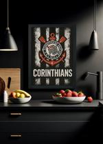 Quadro Decorativo Corinthians Paulista Grandioso - Com Vidro Tamanho:21cm x 30cm (A4)