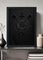 Quadro Decorativo Corinthians timao gigante - Com Vidro Tamanho:21cm x 30cm (A4)