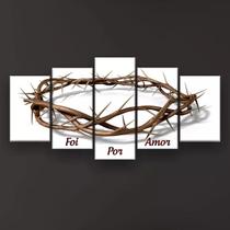 Quadro Decorativo Coroa Espinhos Amor 5pç