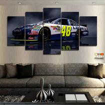 Quadro Decorativo Corridas Nascar 48 130x63 em tecido