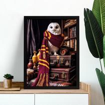 Quadro Decorativo Coruja Edwiges 33x24cm - com vidro Quadro Decorativo Coruja Edwiges 33x24cm - com vidro