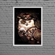 Quadro Decorativo Coruja Pirata 24x18cm - com vidro Quadro Decorativo Coruja Pirata 24x18cm - com vidro