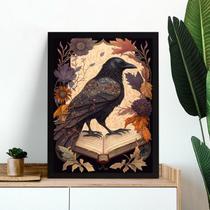 Quadro Decorativo Corvo 33x24cm - com vidro
