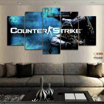 Quadro Decorativo Counter Strike 130x63 em tecido