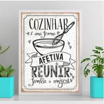 Quadro Decorativo Cozinha Afetiva 24x18cm - com vidro Quadro Decorativo Cozinha Afetiva 24x18cm - com vidro