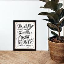 Quadro Decorativo Cozinha Afetiva 45x34cm - com vidro Quadro Decorativo Cozinha Afetiva 45x34cm - com vidro
