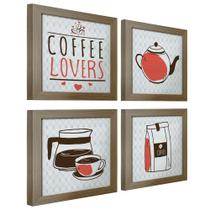 Quadro Decorativo Cozinha Café Padaria Copa 20x20cm Kit 4 un Quadro Decorativo Cozinha Café Padaria Copa 20x20cm Kit 4 un