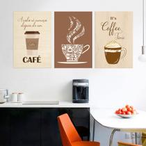 Quadro Decorativo Cozinha Coffe Marrom Copa Áera Gourmet PMG