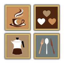 Quadro Decorativo Cozinha Copa Cantina Objetos Café Xícara Quadro Decorativo Cozinha Copa Cantina Objetos Café Xícara