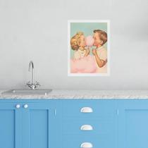Quadro Decorativo Cozinha Crianças Algodão Doce 45X34Cm