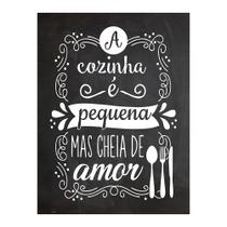 Quadro Decorativo Cozinha Frase Panela/Talheres 30x40cm Cantinho Gourmet Quadro Decorativo Cozinha Frase Panela/Talheres 30x40cm Cantinho Gourmet