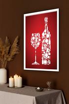 Quadro Decorativo Cozinha Kitchen Love Vinho - 70x50cm Quadro Decorativo Cozinha Kitchen Love Vinho - 70x50cm
