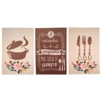 Quadro Decorativo Cozinha Panela e Talheres Marrom 30x40cm Copa Cantinho Gourmet Quadro Decorativo Cozinha Panela e Talheres Marrom 30x40cm Copa Cantinho Gourmet